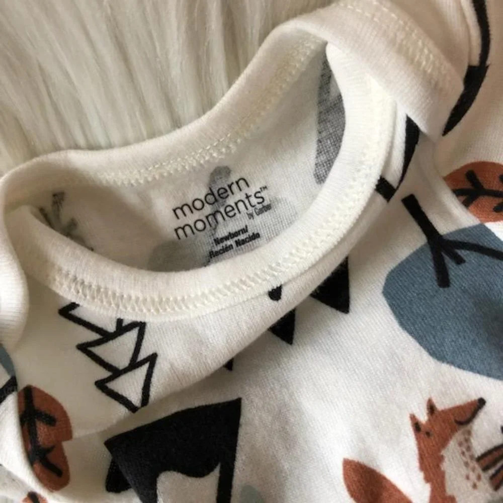 Woodland Critter Baby Onesie/Bib Set